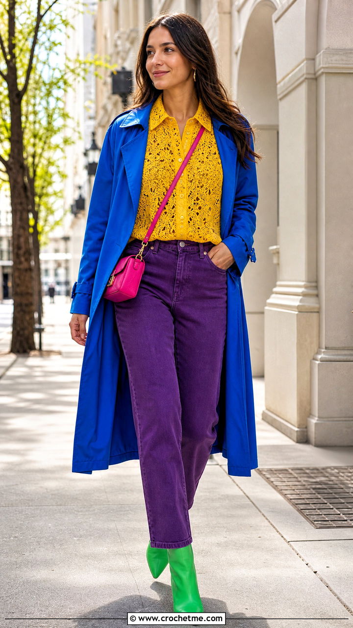 Crochet Shirt With Trench Coat - 35 crochet shirt outfit ideas