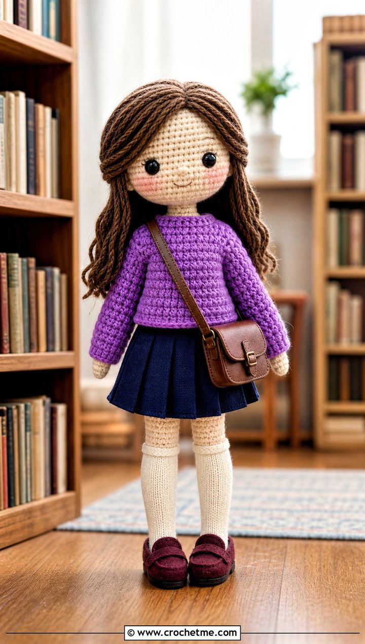 Crochet Sweater With Pleated Skirt - 15 Clothes For Amigurumi outfit ideas