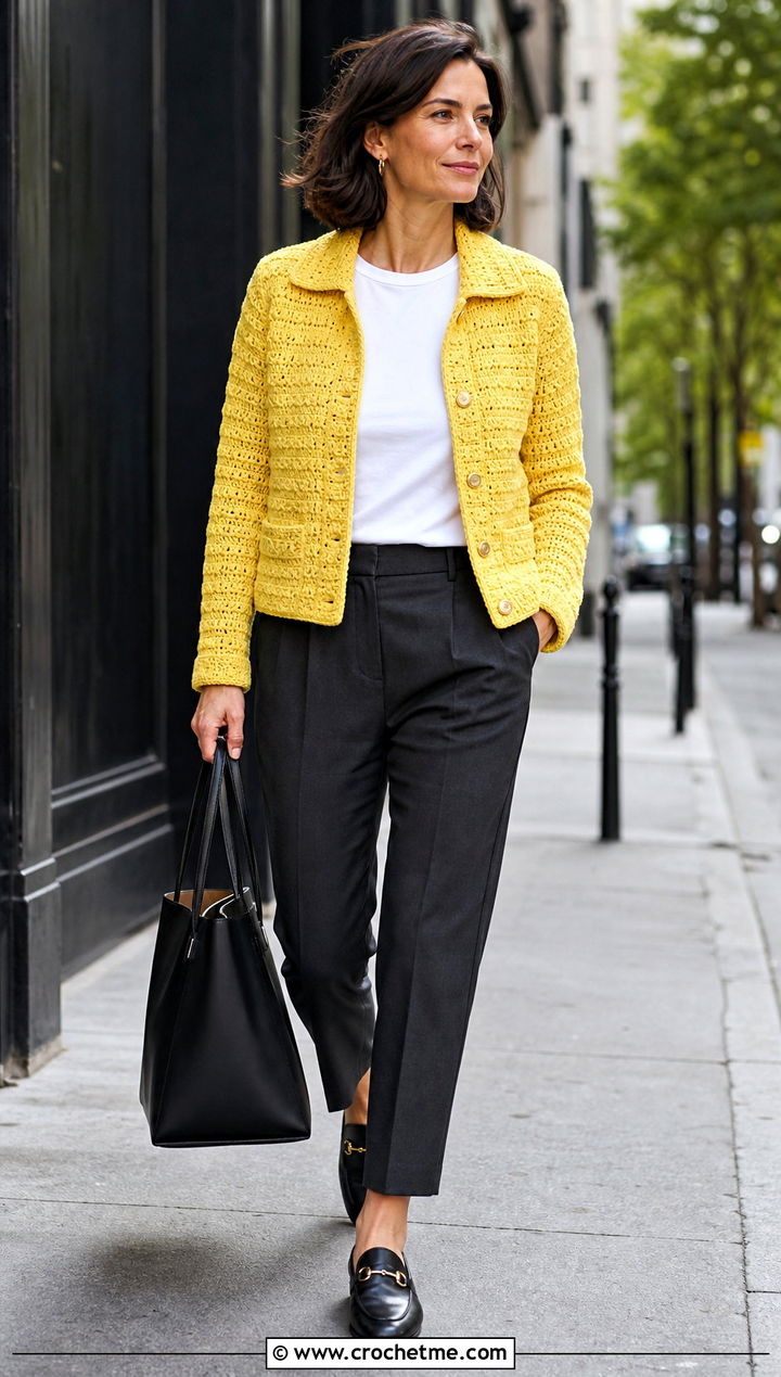 Crochet Thread Jacket With T Shirt And Trousers - 30 crochet thread clothes and outfit ideas