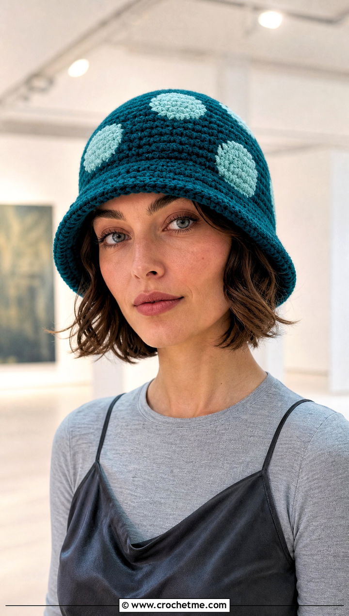 Crochet Toadstool Cloche Hat With Satin Slip Dress - 15 Crochet Toadstool Hat outfit ideas
