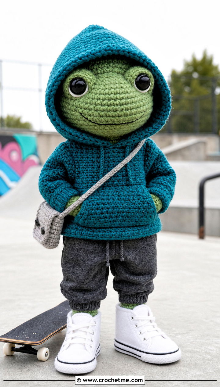 Crochet Toy Hoodie With Jersey Joggers - 25 Crochet Toy Clothes and outfit ideas