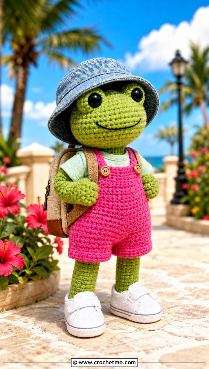 Crochet Toy Romper With Bucket Hat - 25 Crochet Toy Clothes and outfit ideas