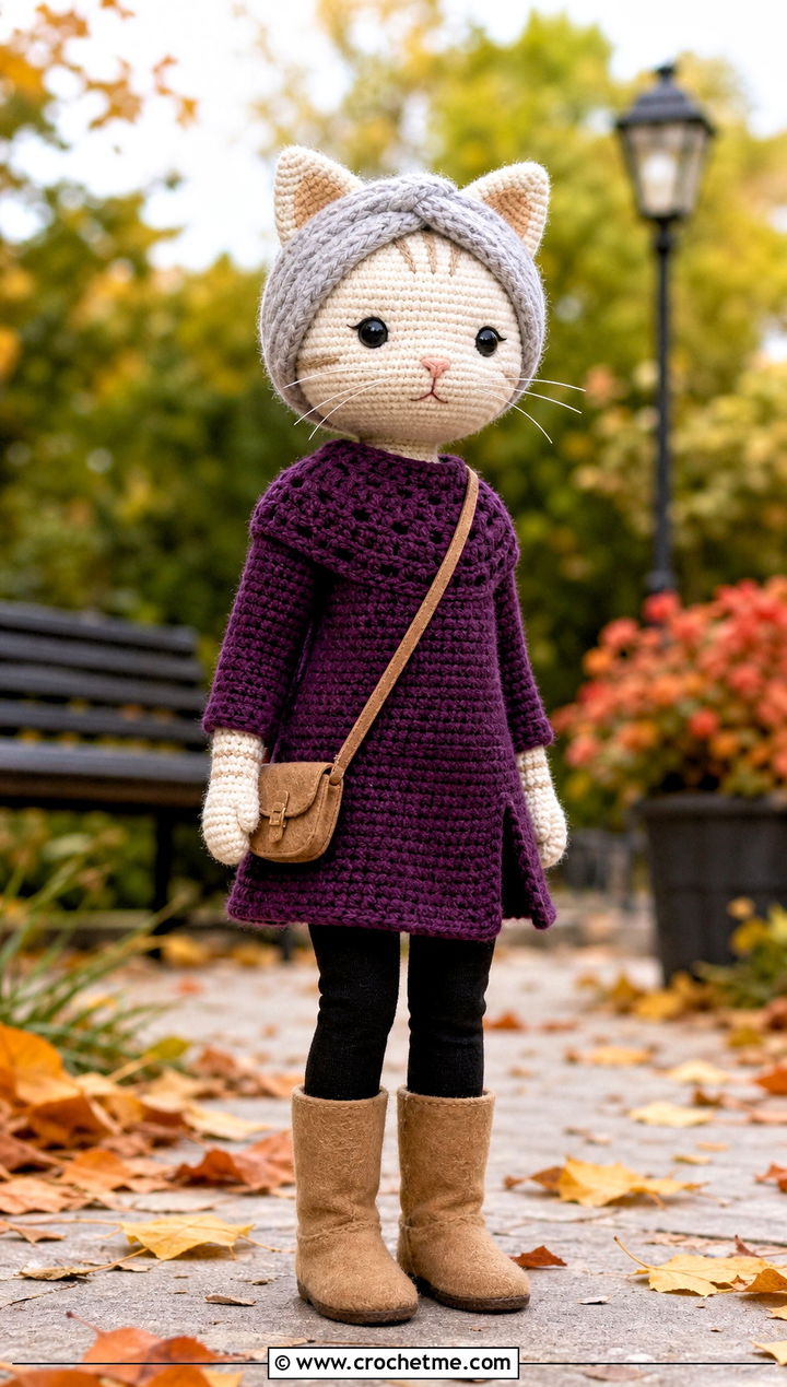Crochet Toy Tunic With Leggings And Boots - 25 Crochet Toy Clothes and outfit ideas
