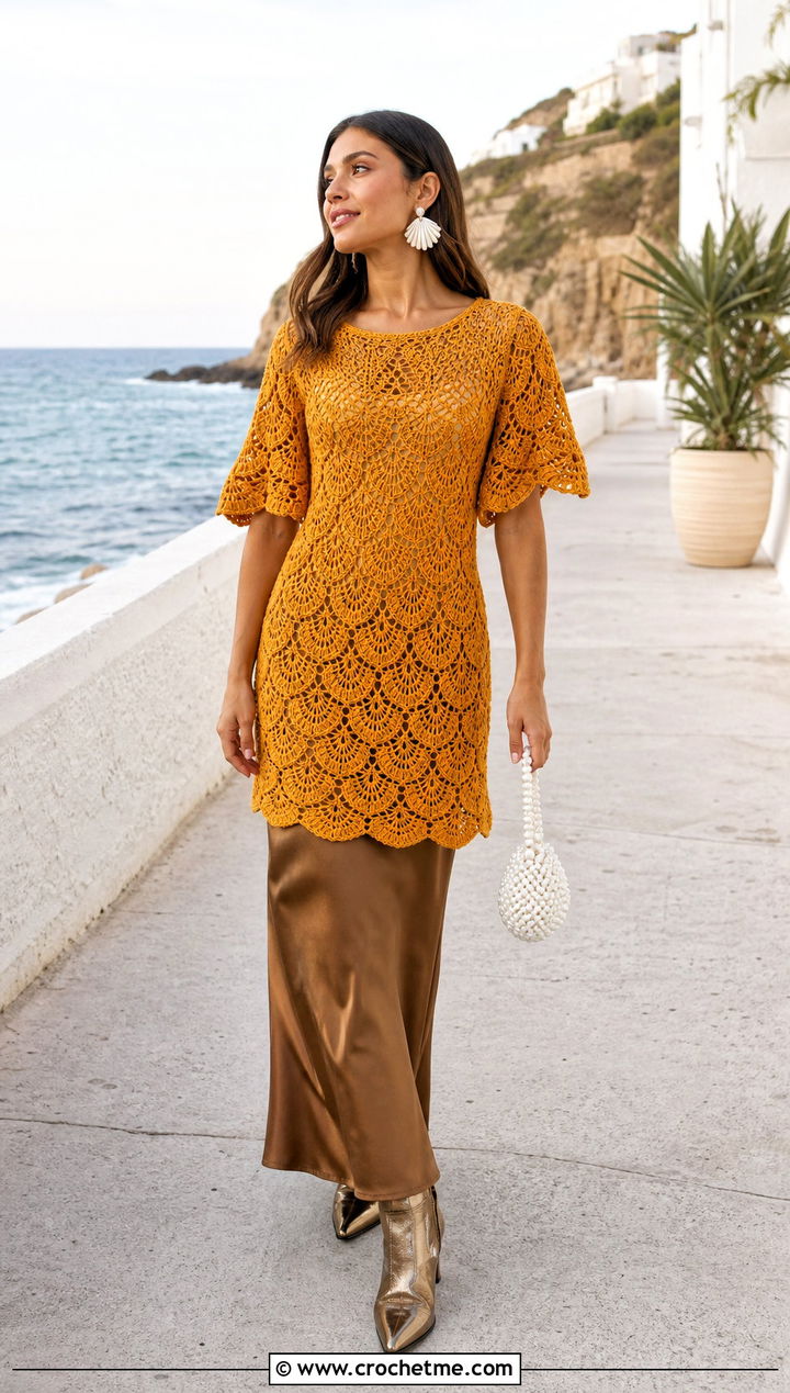 Crochet Tunic Dress Mermaid Outfit - 30 crochet halloween outfit ideas