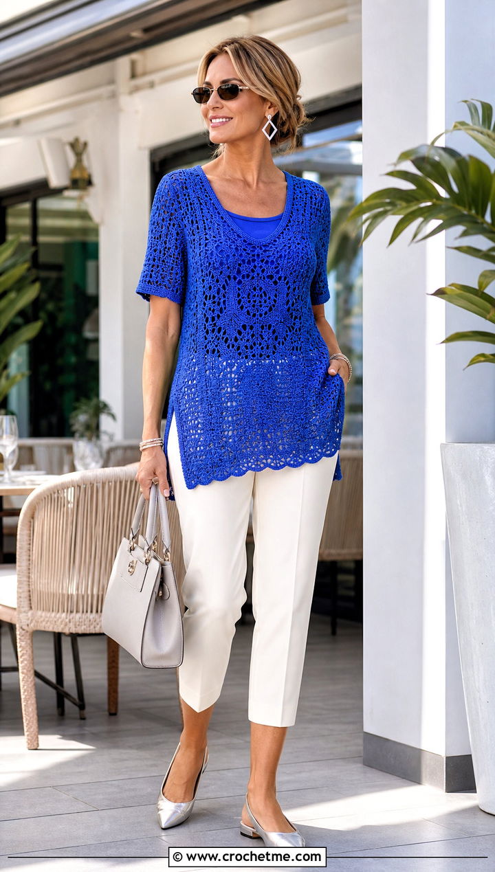Crochet Tunic With Capri Pants - 25 unique crochet clothing and outfit ideas