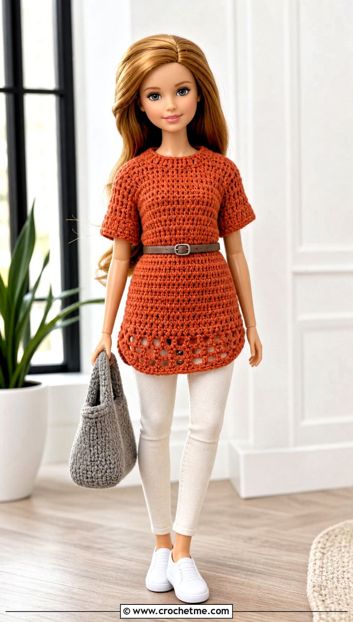 Crochet Tunic With Leggings - 25 Dolls Crochet Clothes and outfit ideas
