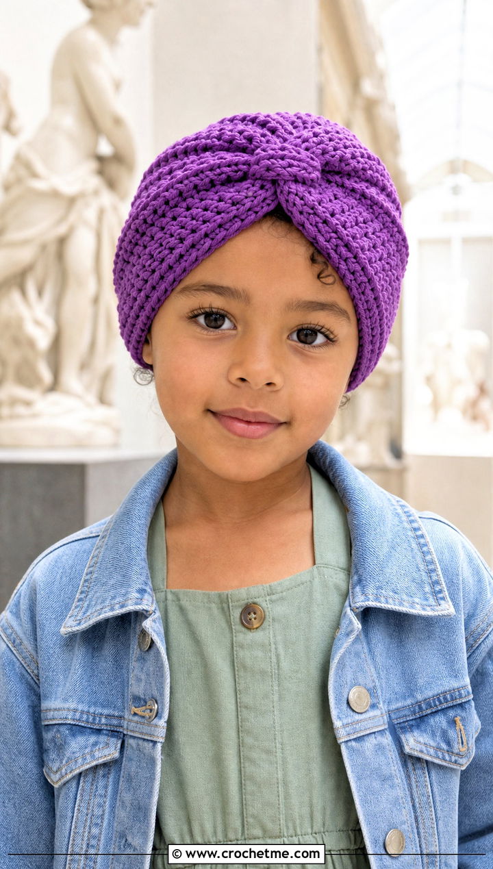 Crochet Turban Hat With Jumpsuit - 25 crochet childs hat outfit ideas