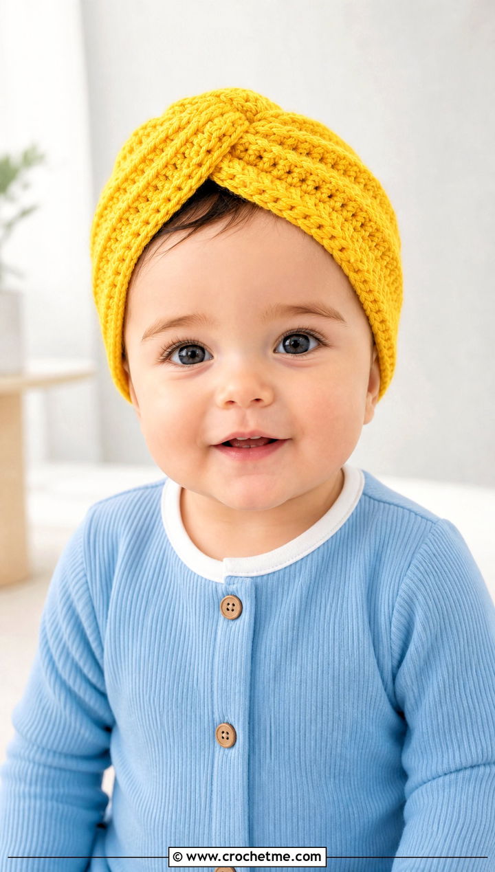 Crochet Turban Hat With Ribbed Jumpsuit - 15 12 month old crochet hat outfit ideas