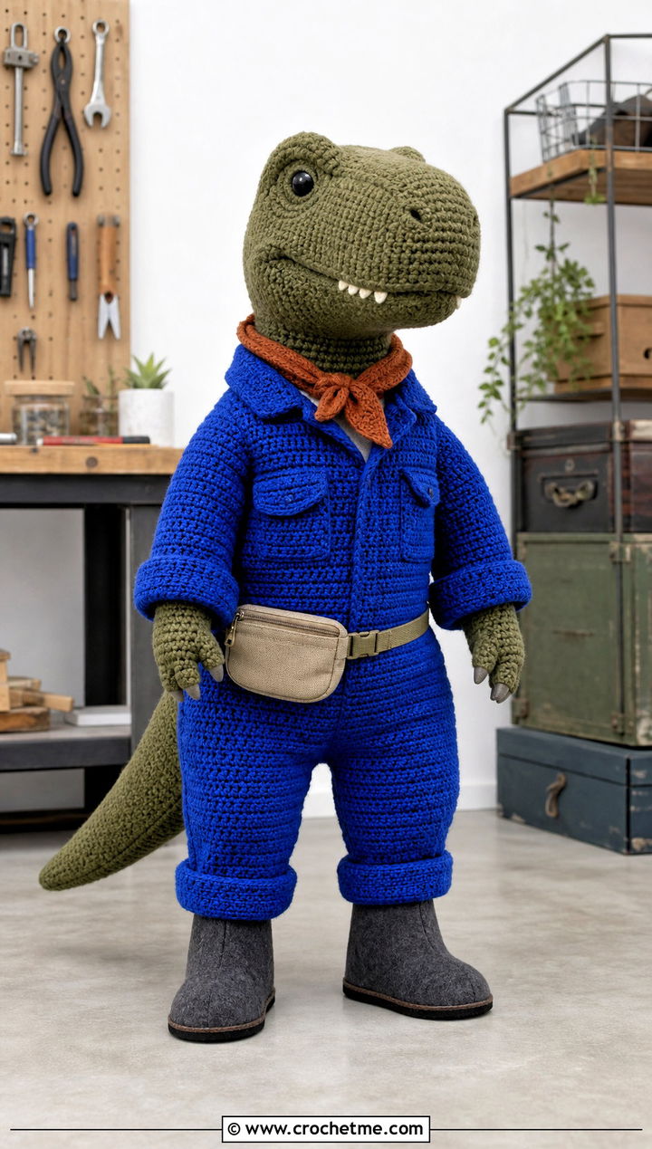 Crochet Utility Jumpsuit With Belt Bag - 25 Crochet Stuffie Clothes and outfit ideas