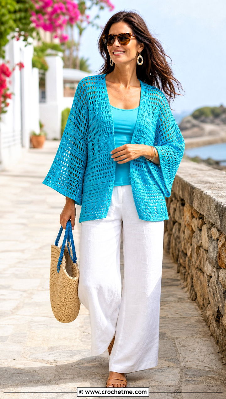 Crochet Vera Top With Linen Pants - 35 crochet vera top outfit ideas
