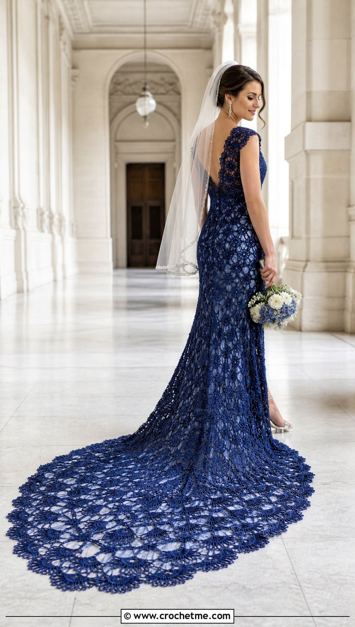 Crochet Wedding Dress With Train - 15 Elegant Crochet Wedding Dress outfit ideas