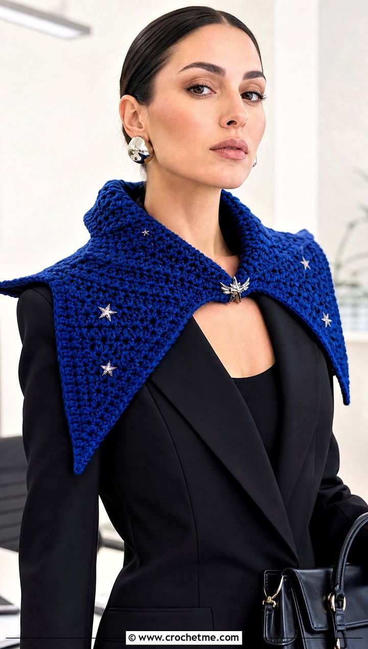 Crochet Witch Collar With Blazer Suit - 30 crochet witch costume outfit ideas