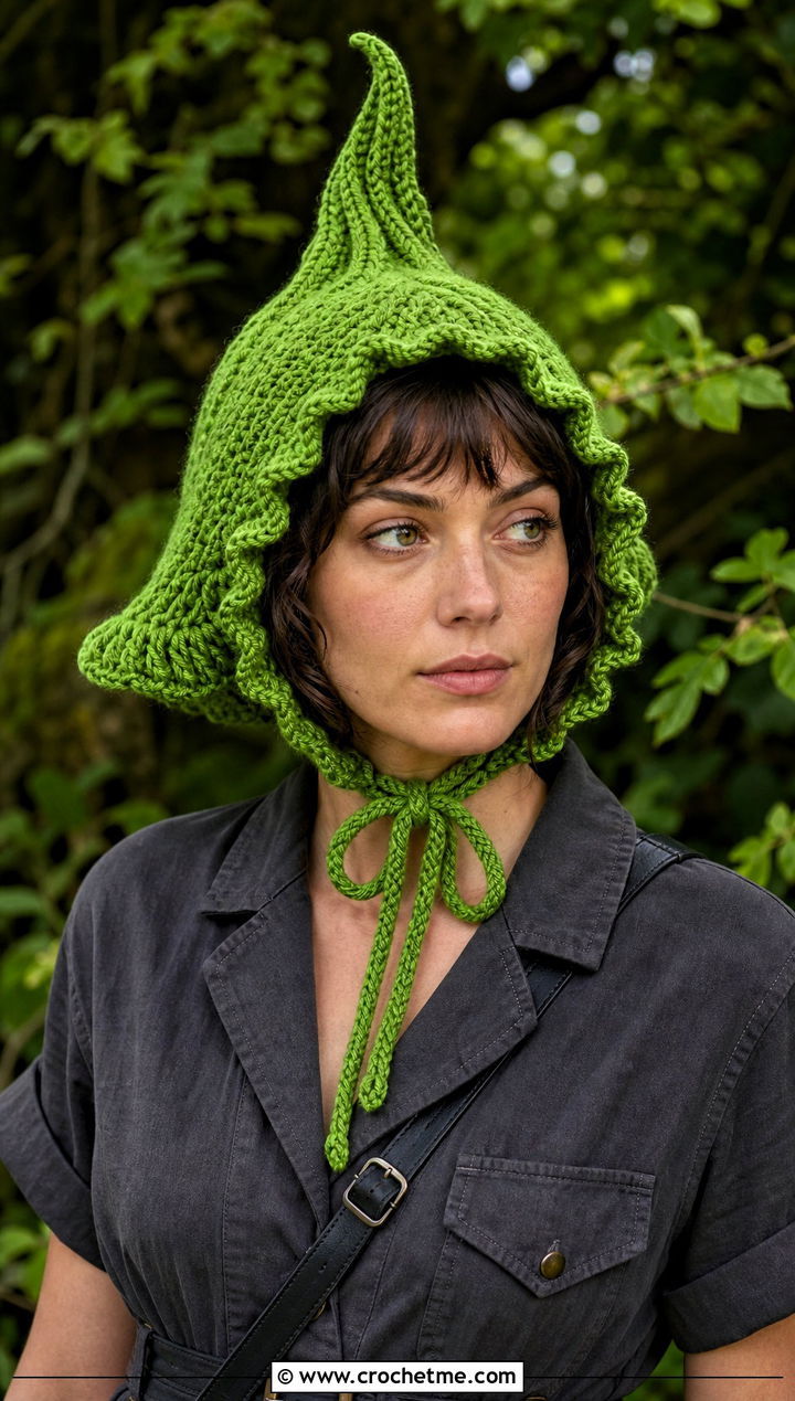Crochet Witch Hood With Utility Dress - 30 crochet witch costume outfit ideas