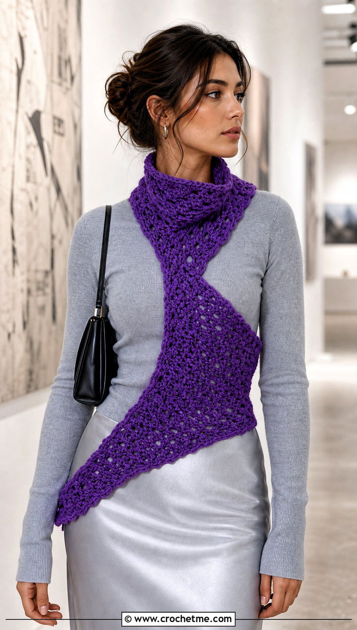Cross Body Huntress Crochet Cowl With Midi Skirt - 15 huntress crochet cowl outfit ideas