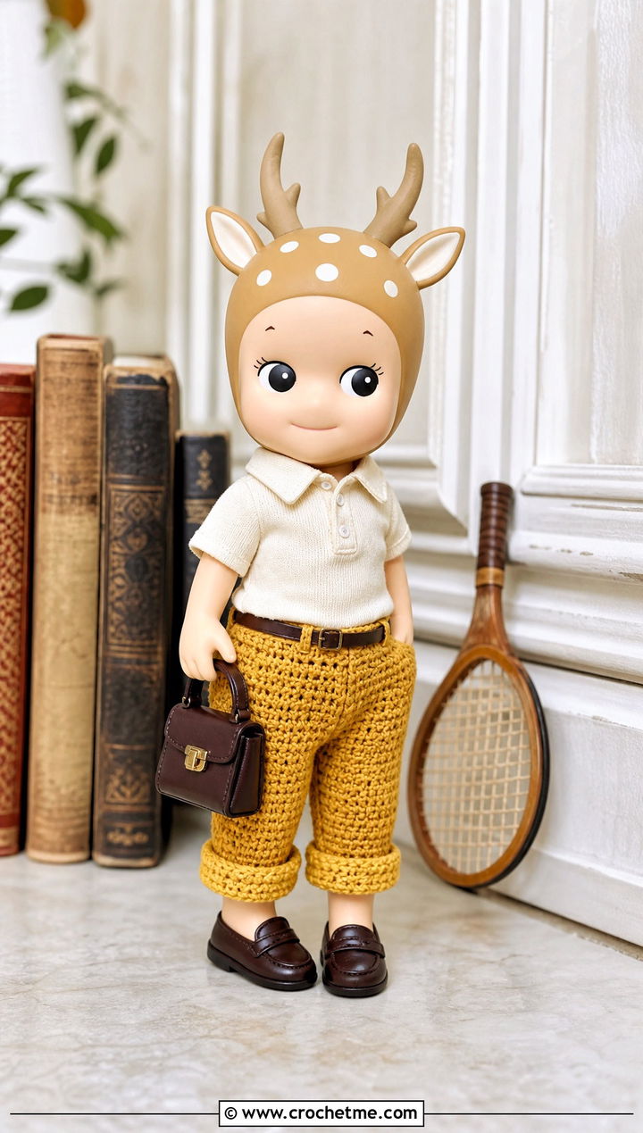 Cuffed Crochet Sonny Angel Pants With Knit Polo - 20 Crochet Sonny Angel Pants outfit ideas