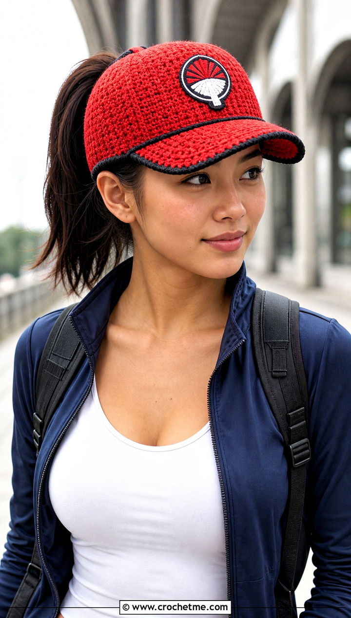 Demon Slayer Corps Logo Crochet Baseball Cap With Athleisure - 25 Demon Slayer Crochet Hat outfit ideas