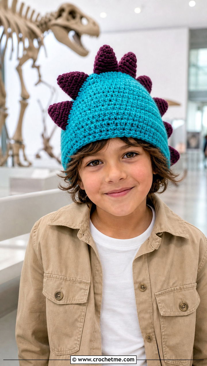 Dinosaur Crochet Hat With Utility Outfit - 25 crochet childs hat outfit ideas