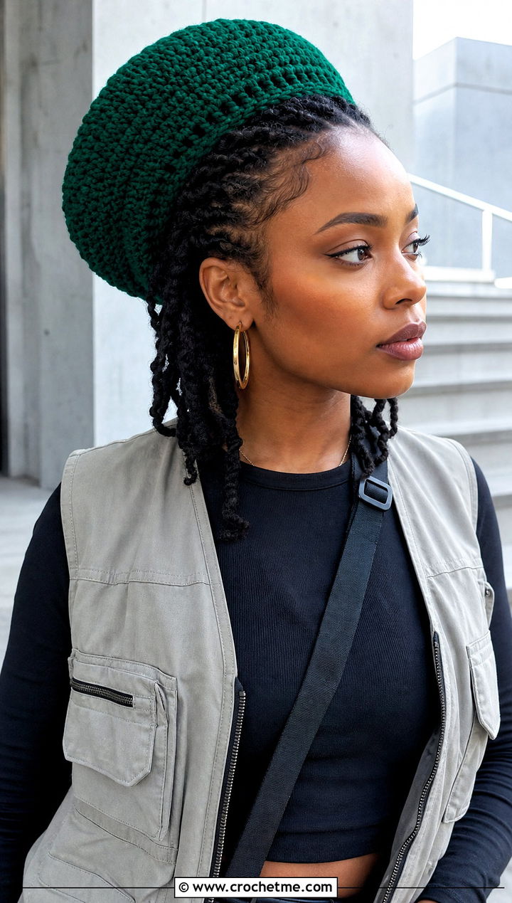 Double Crochet Rasta Hat With Cargo Outfit - 30 double crochet hat outfit ideas