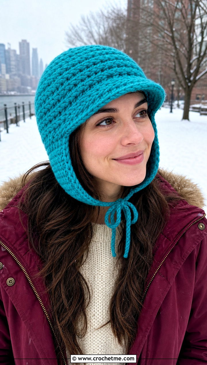 Ear Flap Crochet Bucket Hat With Parka - 35 crochet winter bucket hat outfit ideas