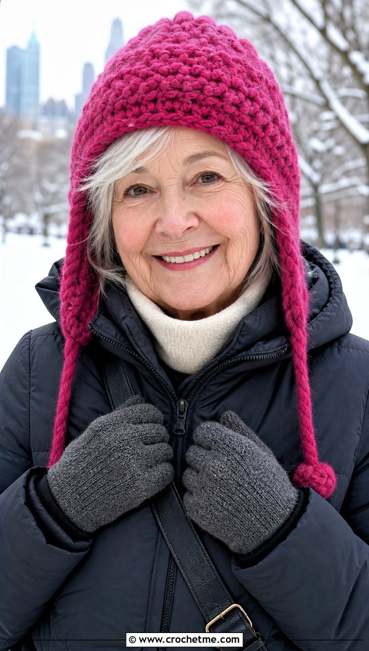 Earflap Crochet Hat With Parka And Boots - 25 Crochet Hat For Grandma outfit ideas