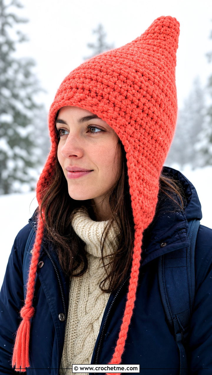 Earflap Crochet Link Hat With Parka - 30 crochet link hat outfit ideas