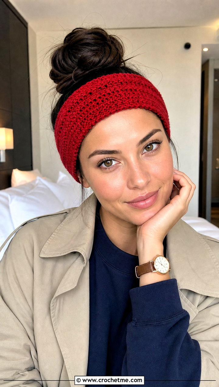 Elasticized Tube Crochet Skincare Headband With Travel Set - 15 Crochet Skincare Headband outfit ideas