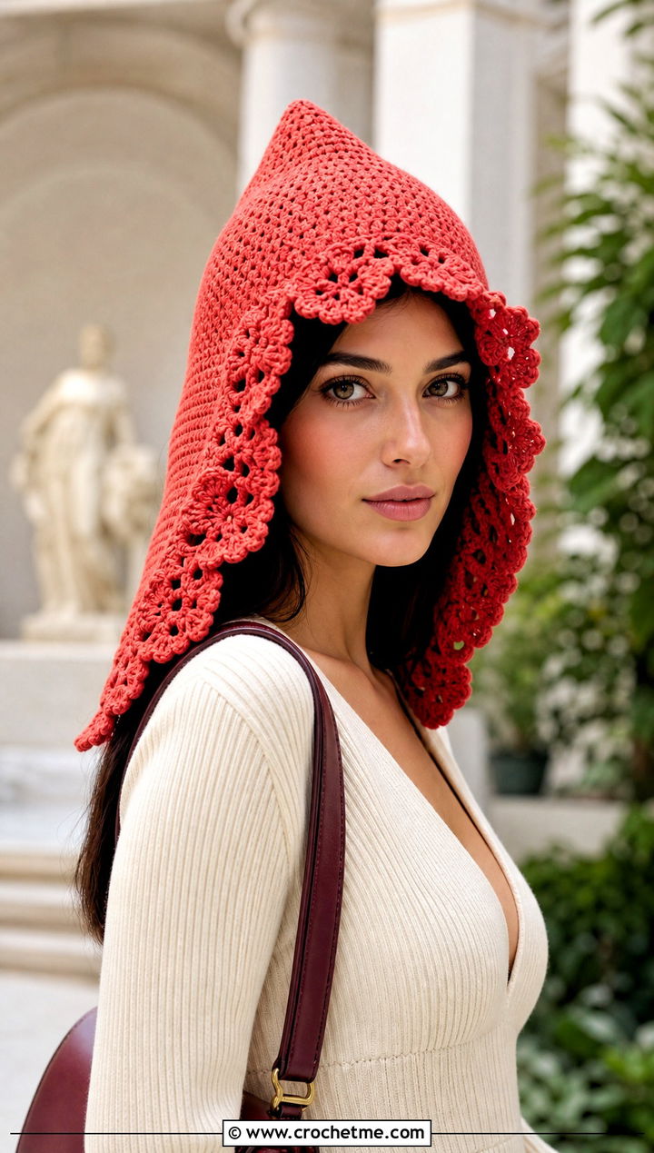Fairy Flower Hood With Knit Dress And Knee High Boots - 20 Crochet Fairy Hat outfit ideas