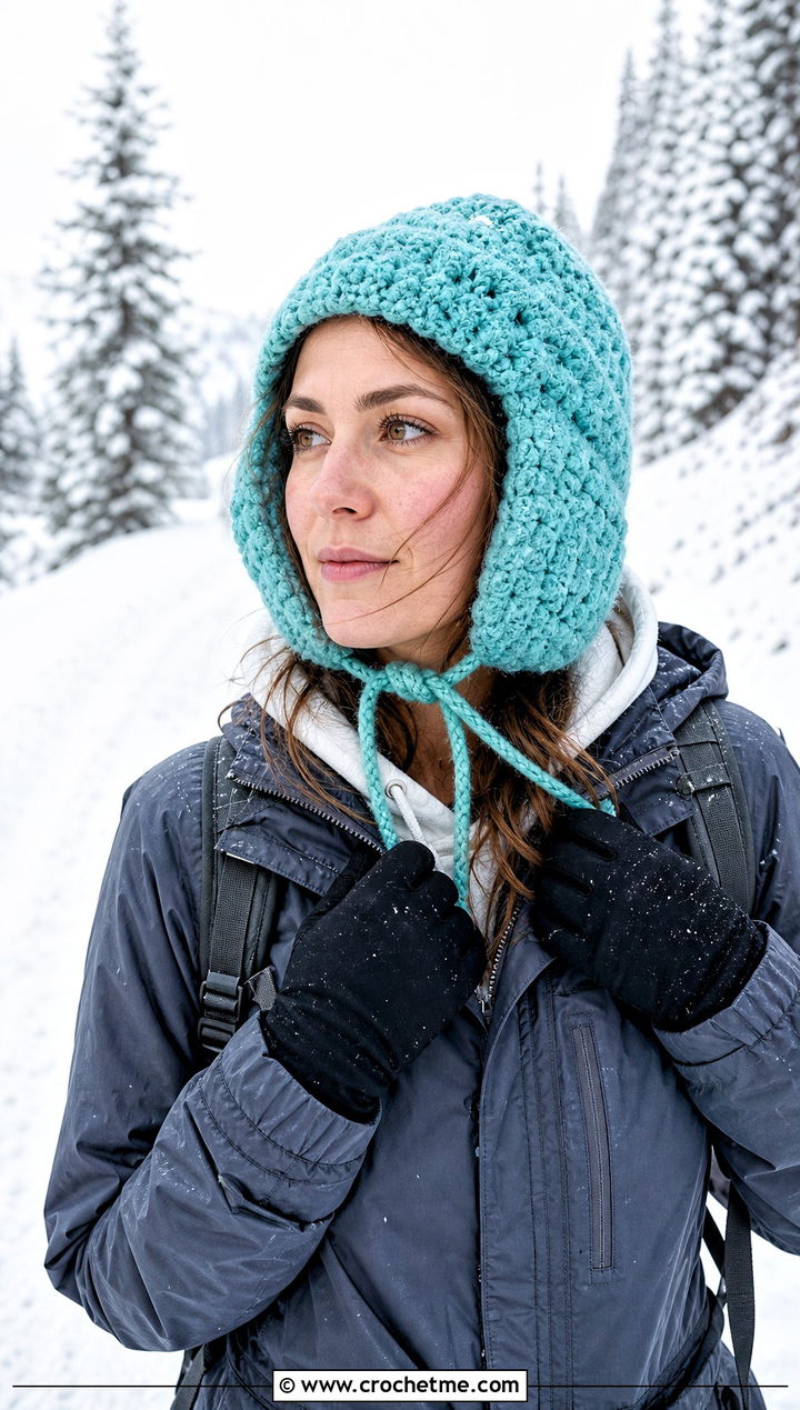 Faux Fur Crochet Aviator Hat With Parka - 25 faux fur crochet hat outfit ideas