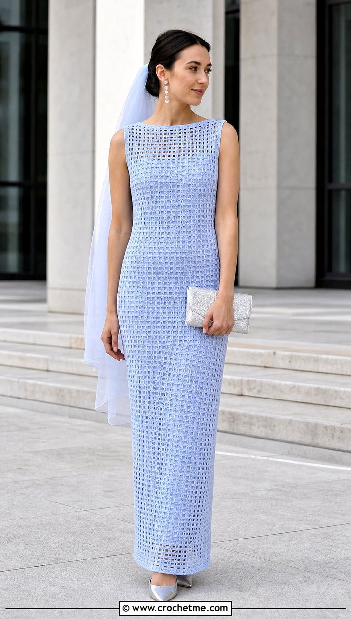 Filet Crochet Wedding Gown With Pointed Toe Flats - 30 crochet wedding dress gowns outfit ideas