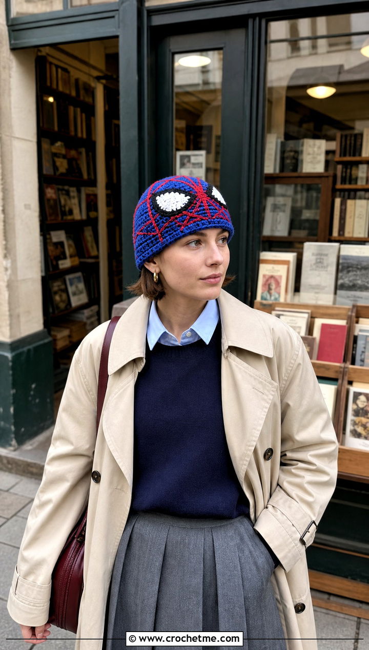 Fisherman Mayday Crochet Beanie With Preppy Layers - 30 mayday crochet beanie outfit ideas