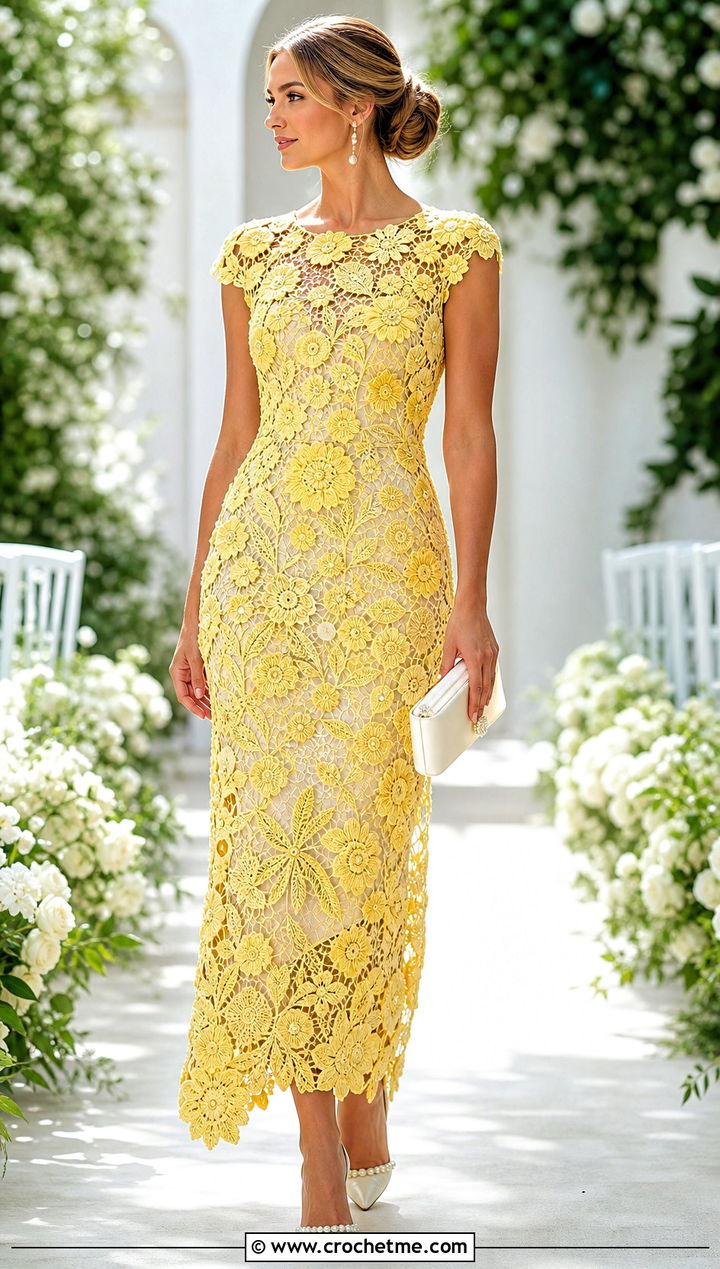 Floral Irish Crochet Wedding Dress With Pearl Heels - 30 Irish Crochet Wedding Dress outfit ideas