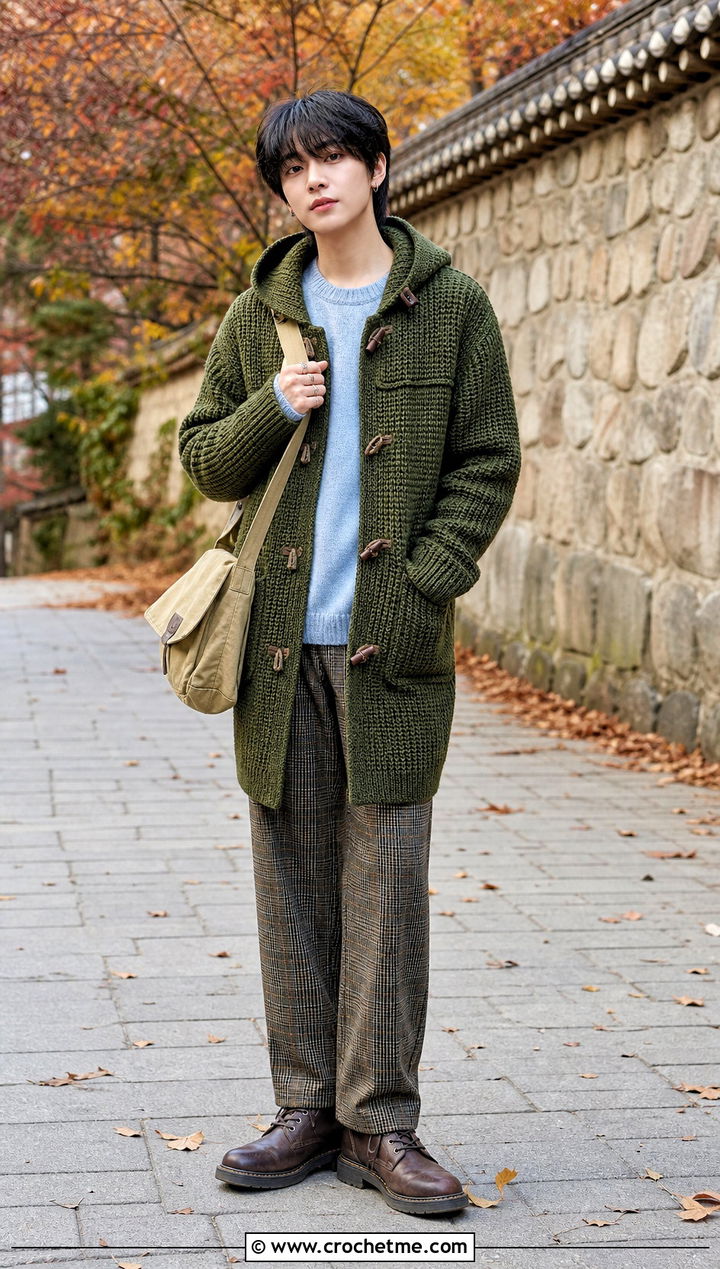 FoxI Ny Crochet Duffle Coat Outfit - 35 skzoo crochet outfits ideas