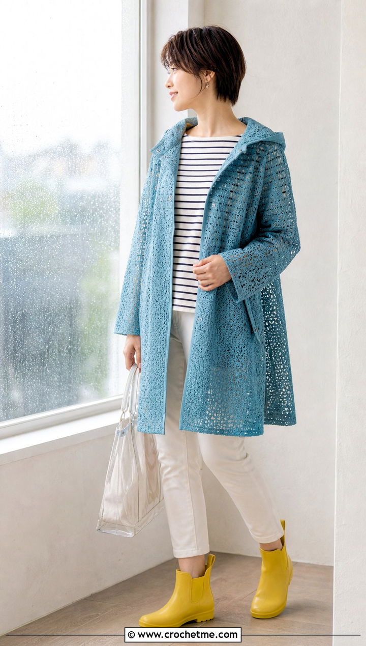 FoxI Ny Crochet Raincoat Outfit - 35 skzoo crochet outfits ideas