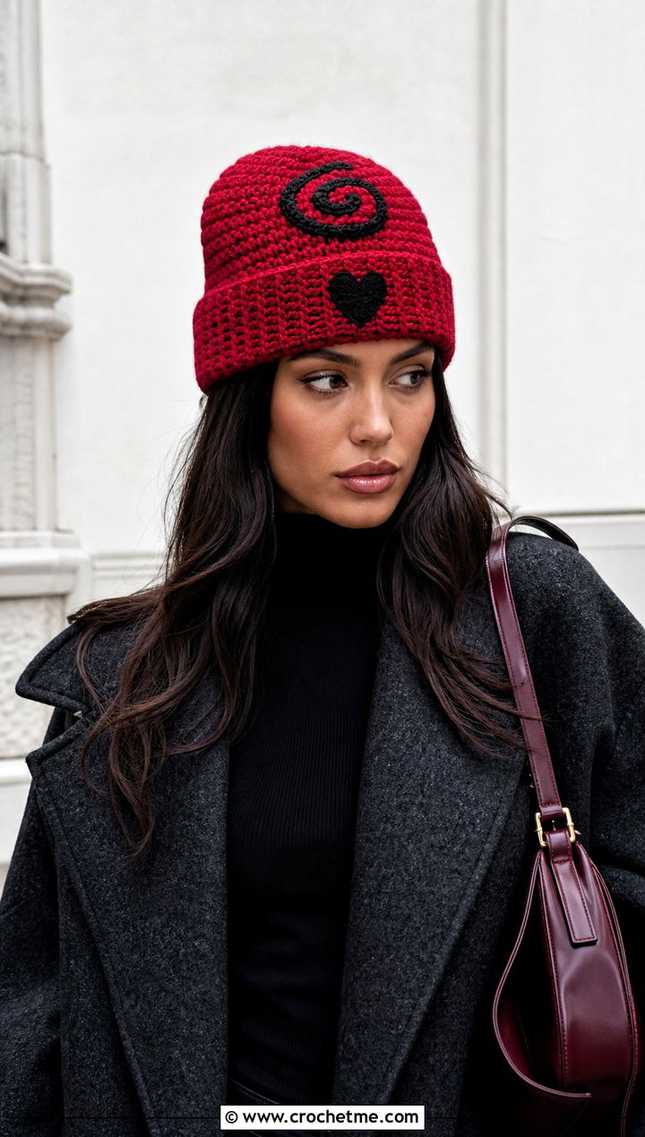Gaara Symbol Beanie With Monochrome Outfit - 25 naruto crochet hat outfit ideas