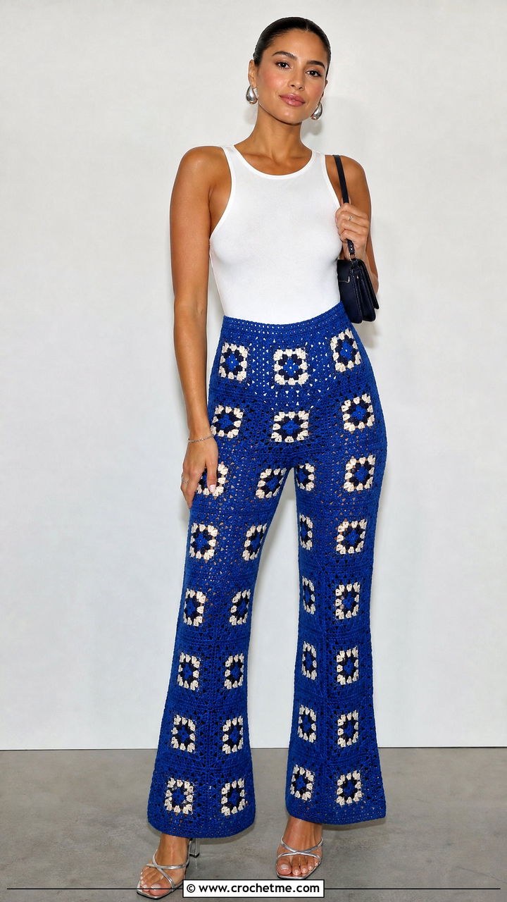 Granny Square Crochet Pants With Fitted Bodysuit - 35 granny square crochet clothes and outfit ideas