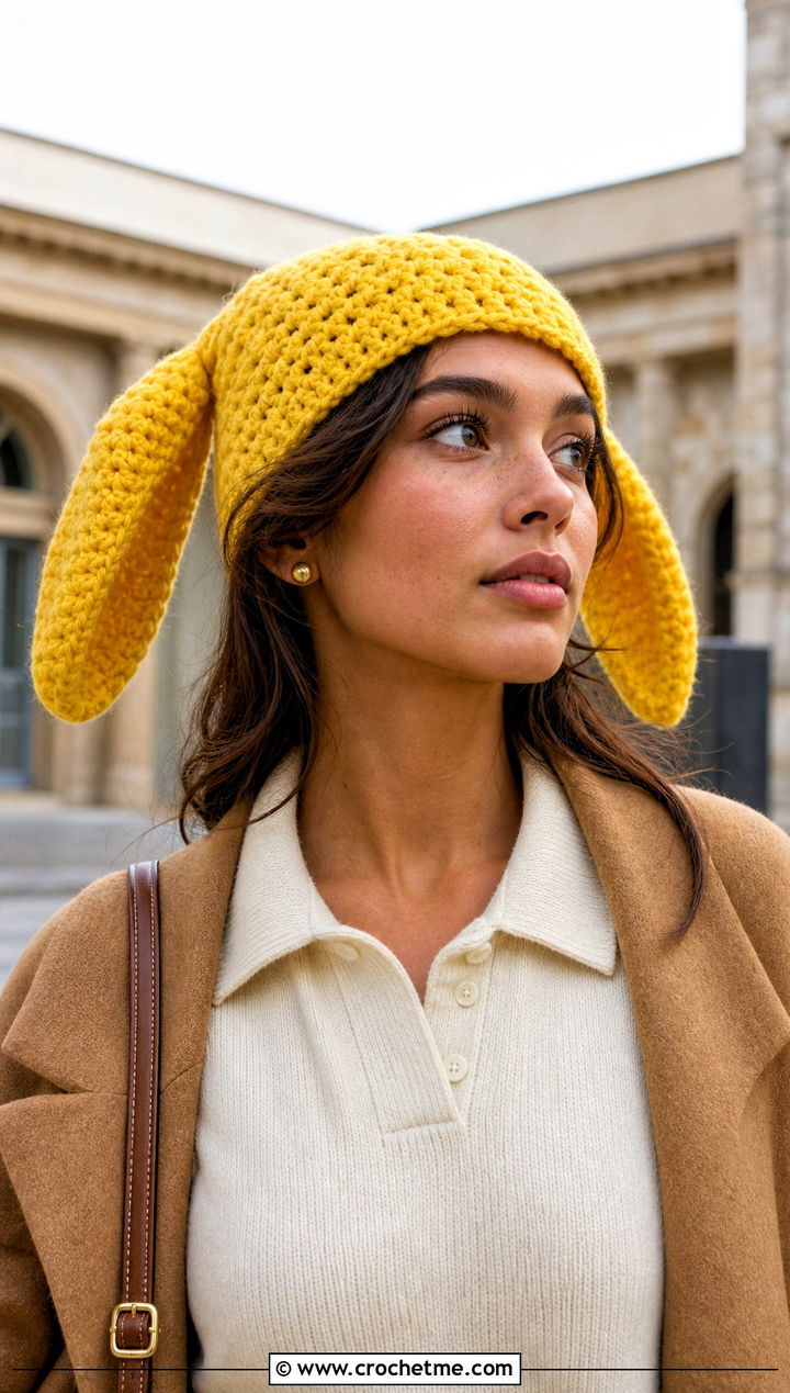 Granny Stitch Sincerity Is Scary Crochet Hat With Polo Sweater And Pleated Pants - 15 Sincerity Is Scary Crochet Hat outfit ideas