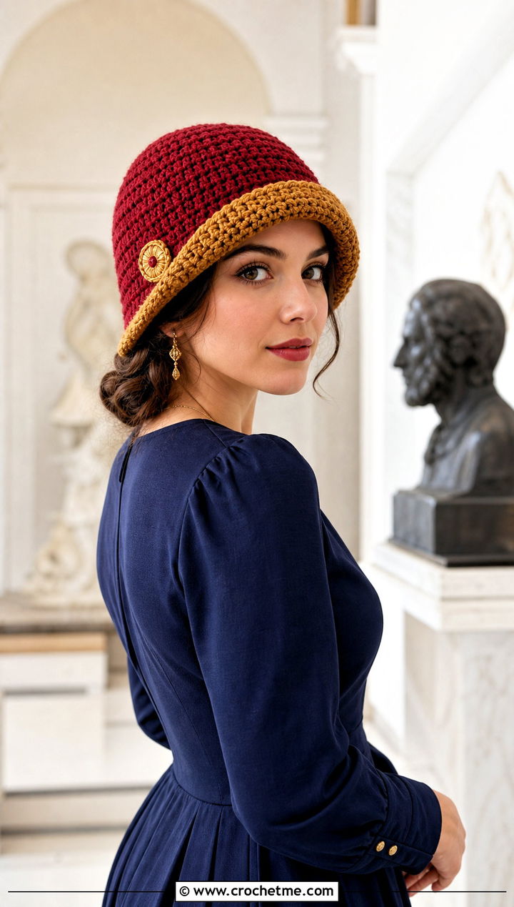 Gryffindor Crochet Cloche Hat With Midi Dress - 15 gryffindor crochet hat outfit ideas