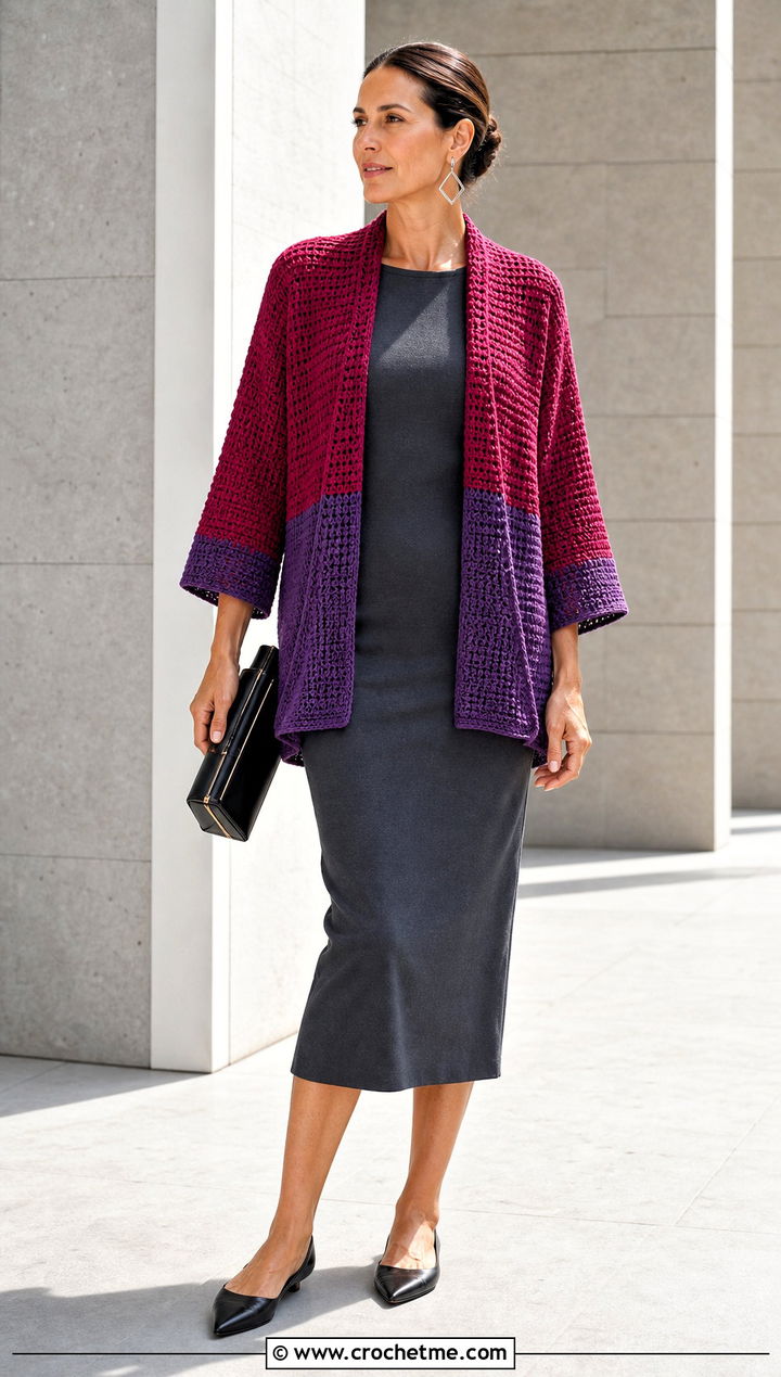 Habitat Crochet Cardigan Over A Column Dress - 25 Habitat Crochet Cardigan outfit ideas