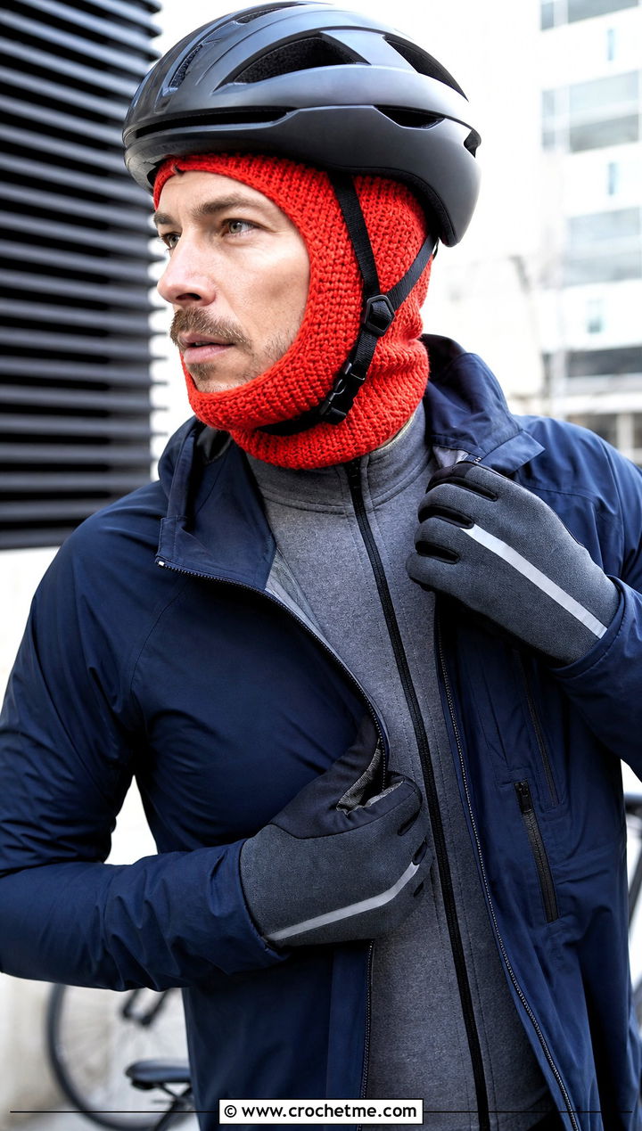 Helmet Liner Crochet Balaclava With Cycling Outfit - 30 crochet balaclava for men outfit ideas