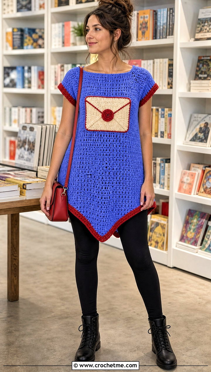 Hogwarts Letter Crochet Tunic With Leggings - 25 harry potter crochet clothes and outfit ideas