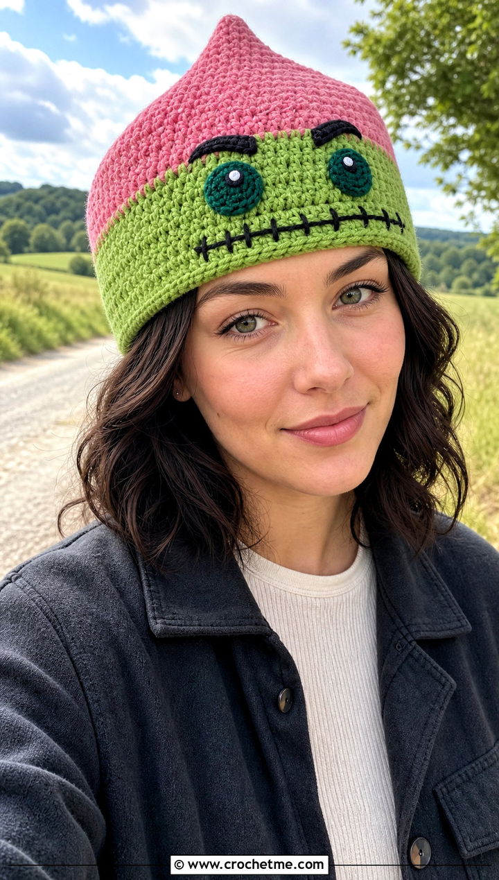 Hulk Pixie Crochet Hat With Shacket - 20 Hulk Crochet Hat outfit ideas