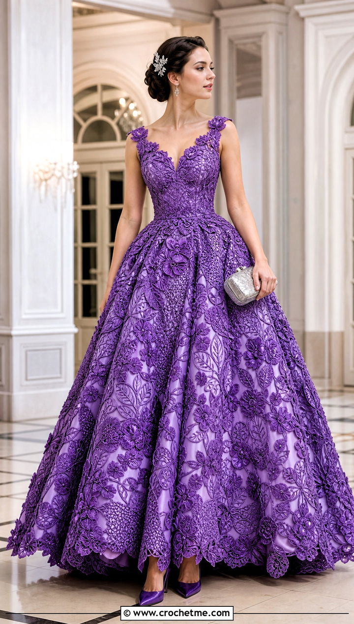 Irish Crochet Applique Ball Gown Wedding Dress - 15 Hand Crochet Wedding Dress outfit ideas
