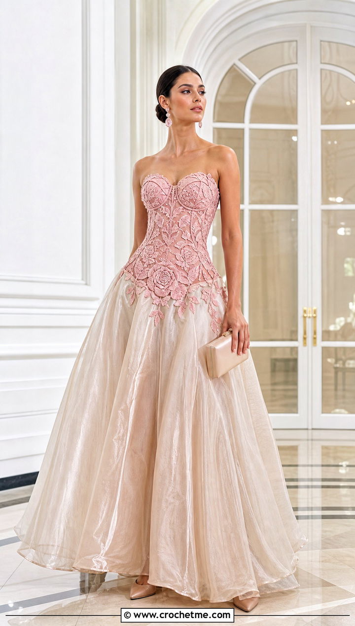Irish Crochet Corset Wedding Dress With Full Skirt - 30 Irish Crochet Wedding Dress outfit ideas