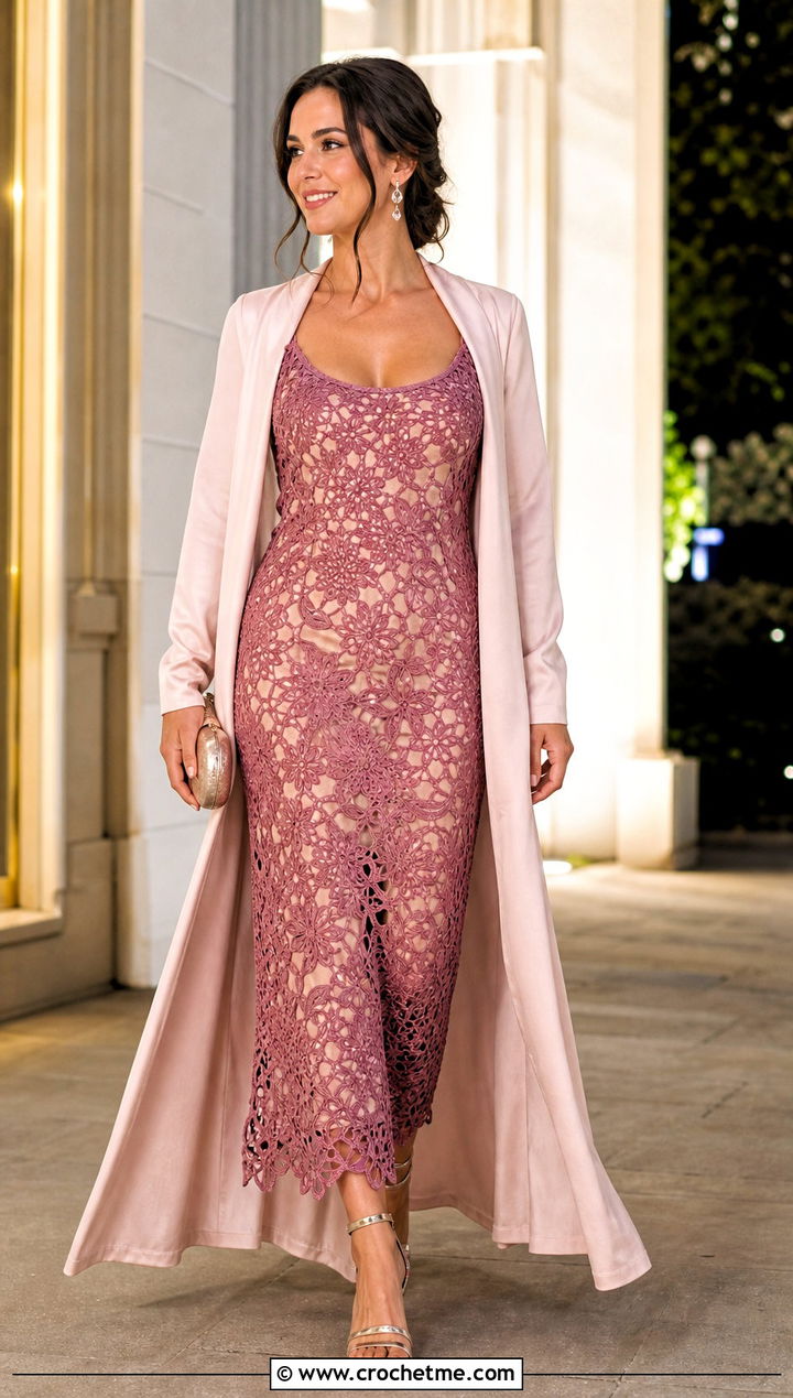Irish Crochet Slip Wedding Dress With Satin Coat - 30 Irish Crochet Wedding Dress outfit ideas