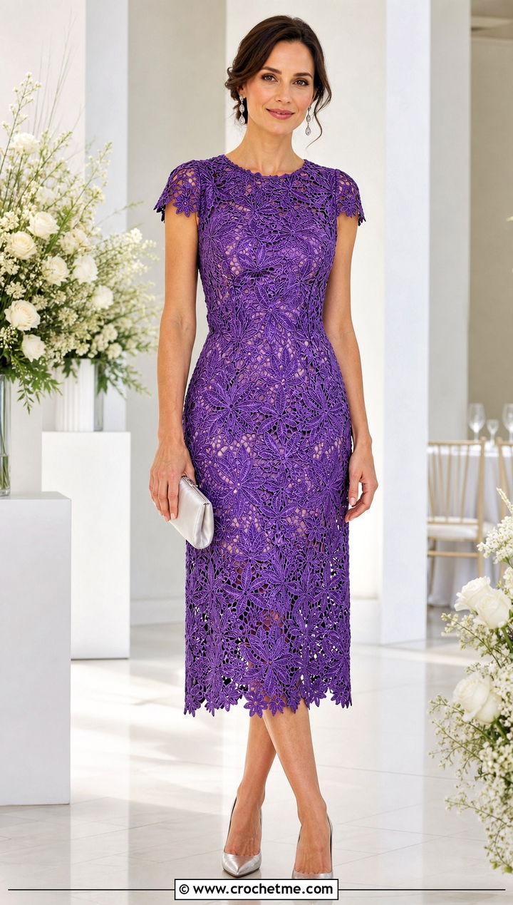 Irish Lace Crochet Dress With Pointed Heels - 15 Crochet Fabric Dress outfit ideas