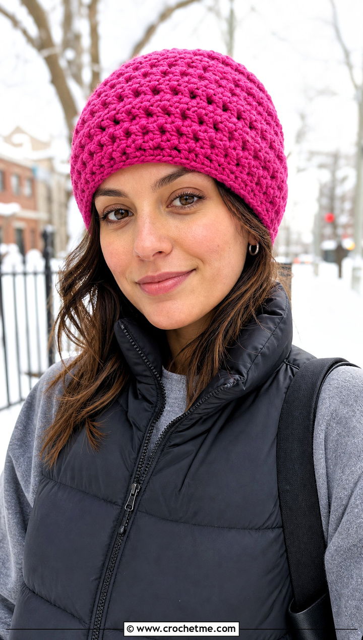 Jamaican Crochet Beanie With Puffer Vest - 25 Jamaican Crochet Hat outfit ideas