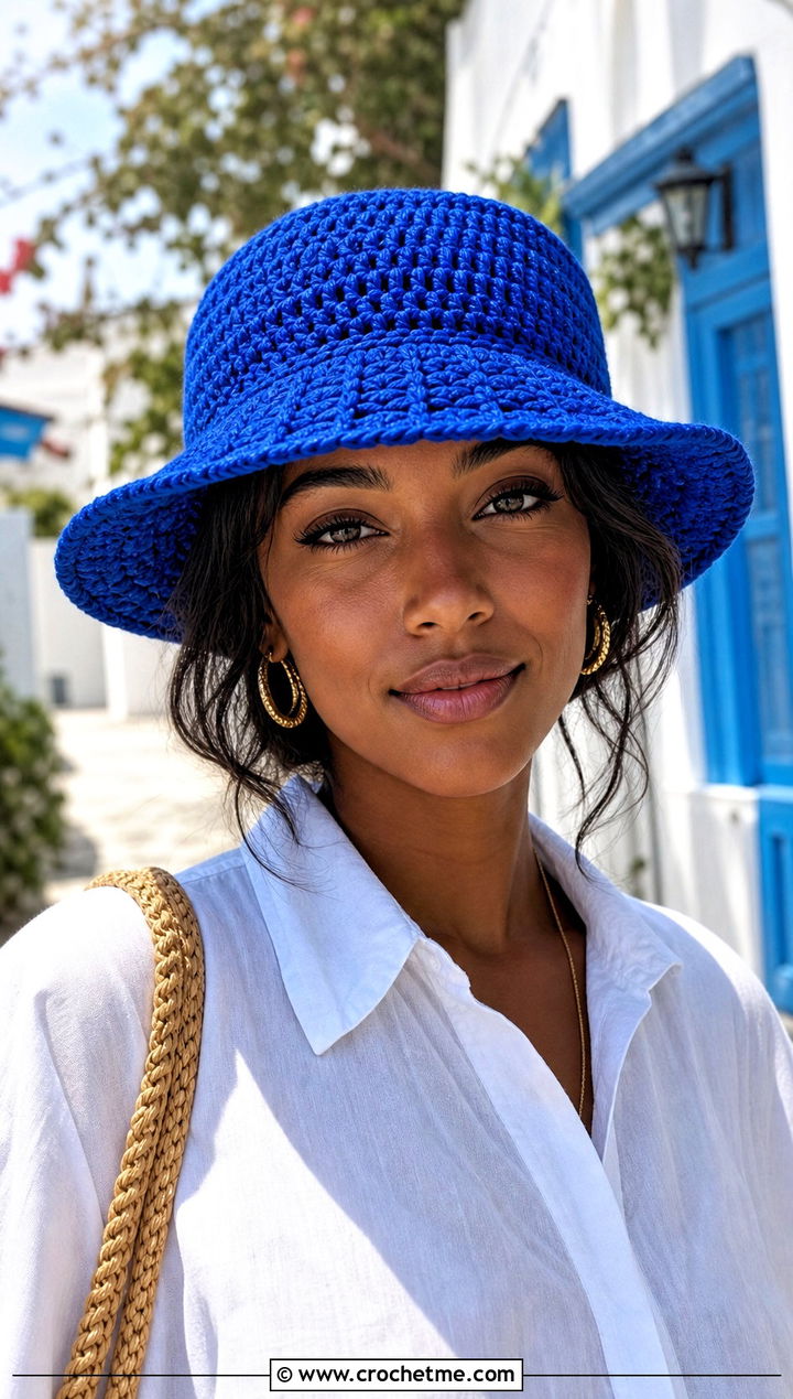 Jamaican Crochet Bucket Hat With White Shirt Dress - 25 Jamaican Crochet Hat outfit ideas