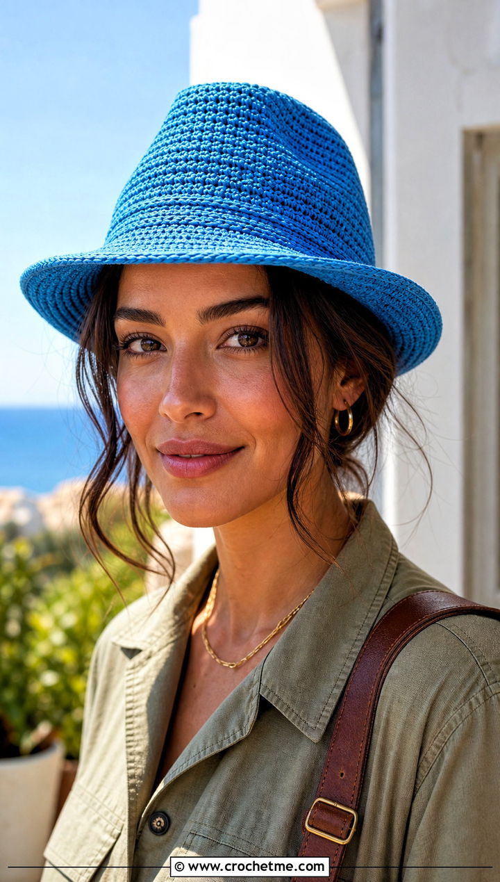 Jamaican Crochet Fedora With Utility Dress - 25 Jamaican Crochet Hat outfit ideas