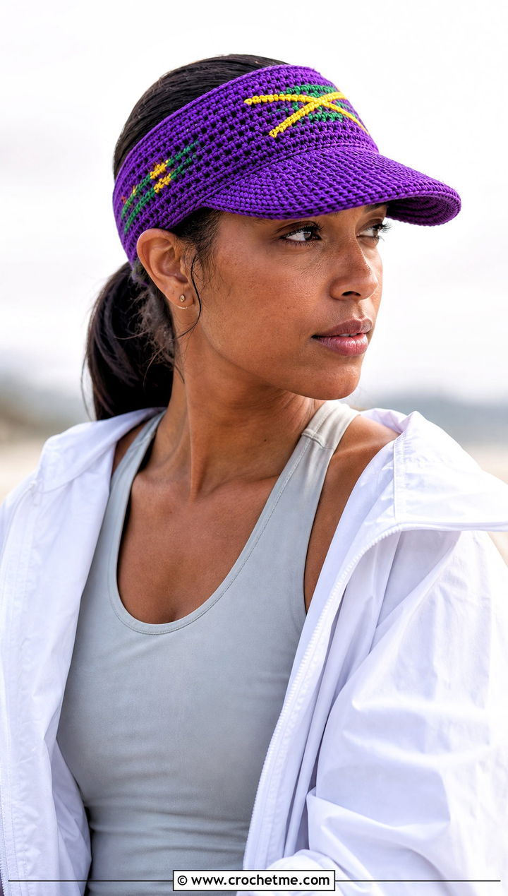 Jamaican Crochet Visor Cap With Bike Shorts - 25 Jamaican Crochet Hat outfit ideas