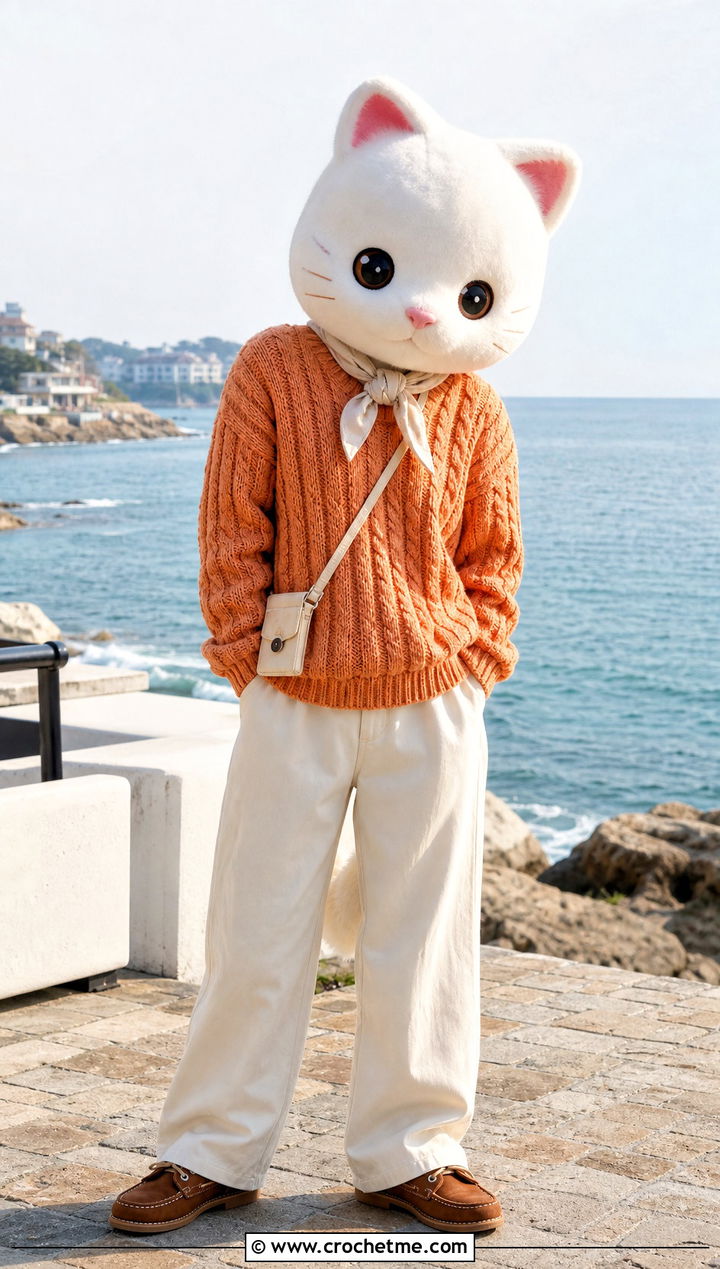 Jiniret Crochet Fisherman Sweater Outfit - 35 skzoo crochet outfits ideas